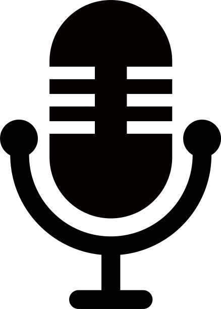 可爱的麦克风图标。简单的向量。图片下载