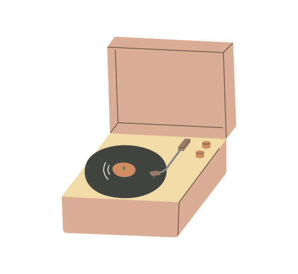 老式黑胶唱机。正在播放复古音乐唱片。图片下载