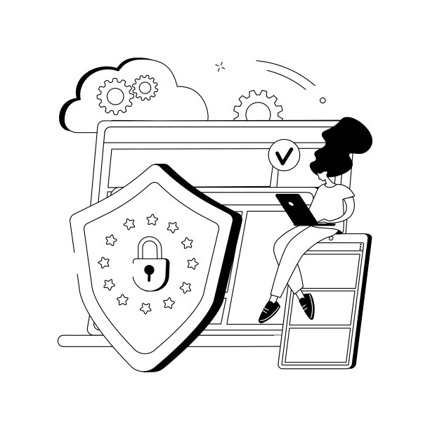 通用数据保护规则抽象概念矢量说明。图片下载