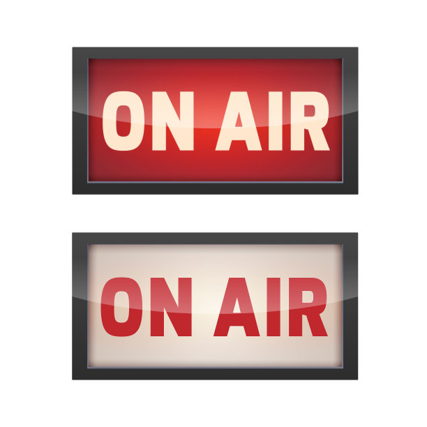 在空灯标志孤立在白色背景。图片下载