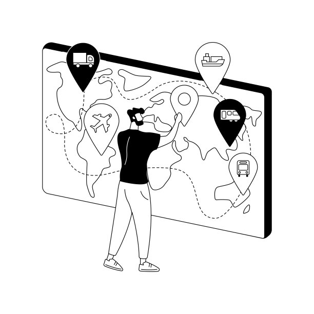 商务物流抽象概念矢量说明。图片下载