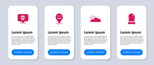 设置墓碑与RIP写，月亮和星星，万圣节快乐节日和骷髅。业务信息模板。向量图片下载