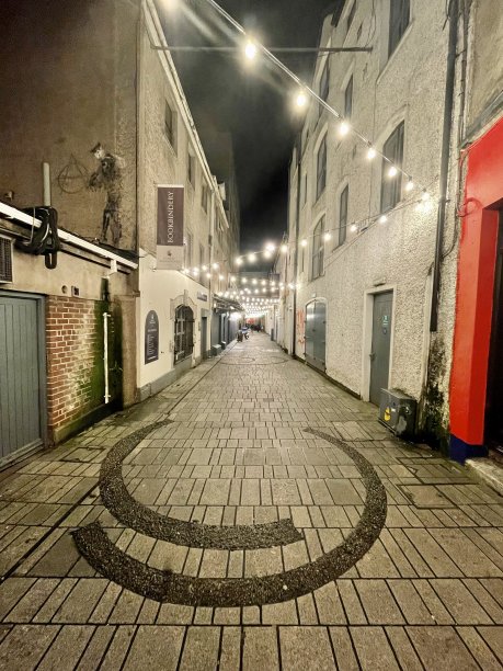 科克市灯火通明的街道图片下载