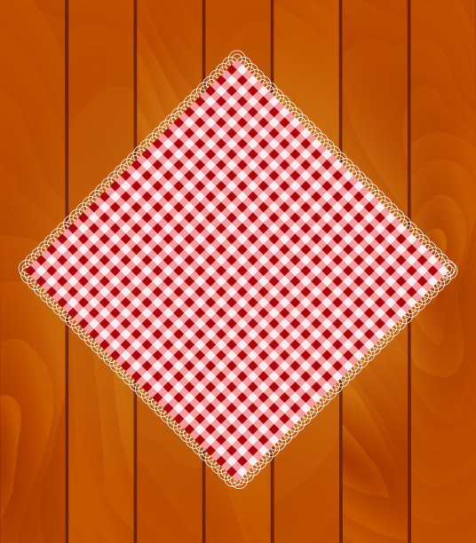 厨房餐巾在木板的背景图片下载