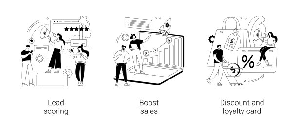 客户参与抽象概念矢量插图。图片下载