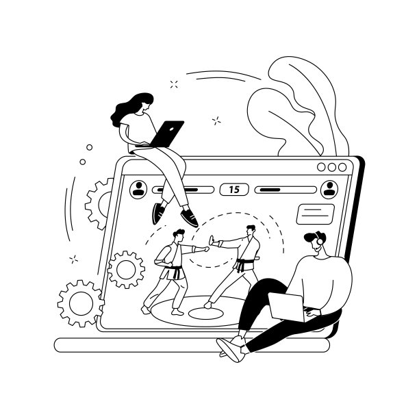 动作游戏抽象概念矢量插图。图片下载