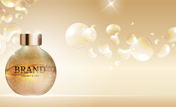 沐浴露瓶模板广告或杂志图片下载