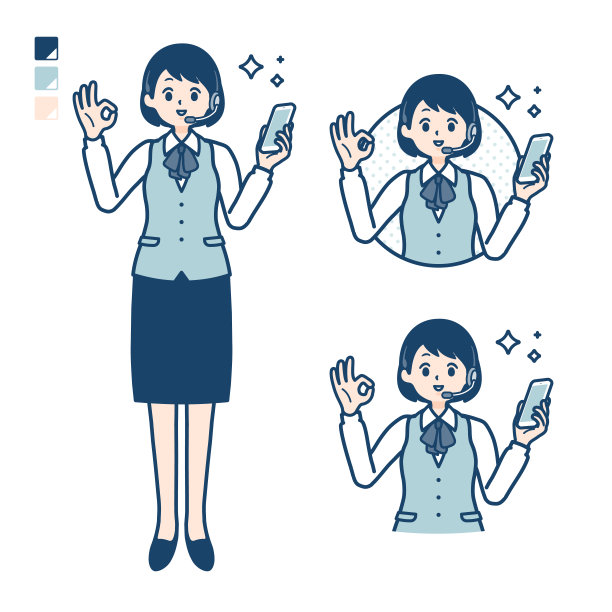 有收入的女商人拿着智能手机，做一个OK的标志图像图片下载