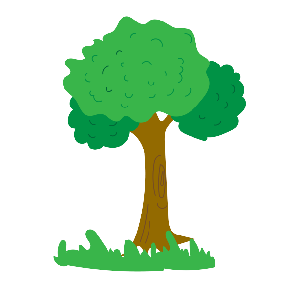 绿色卡通大树图片下载