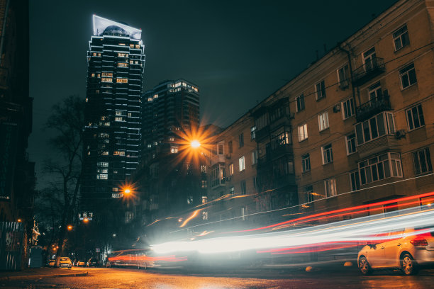 夜间照片，杰克之家，基辅，2021年11月17日图片下载