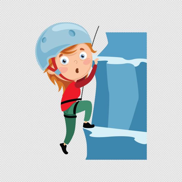 女孩极限运动攀岩图片下载