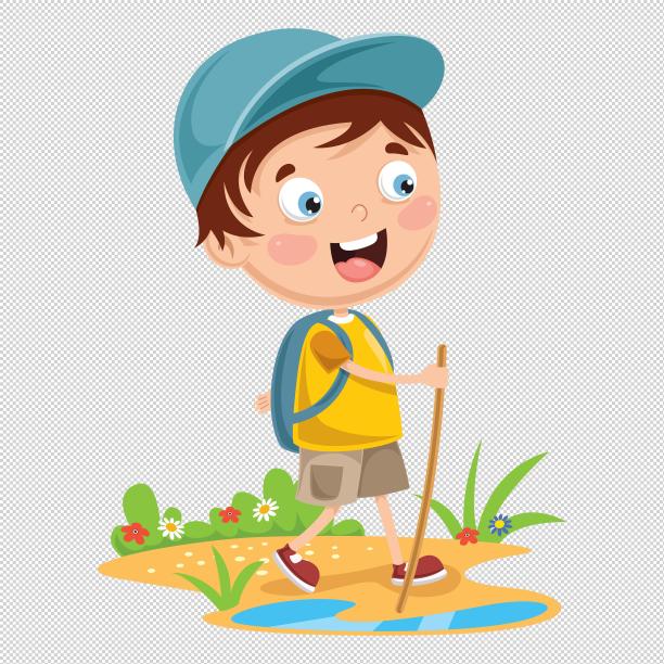 男孩户外郊游图片下载