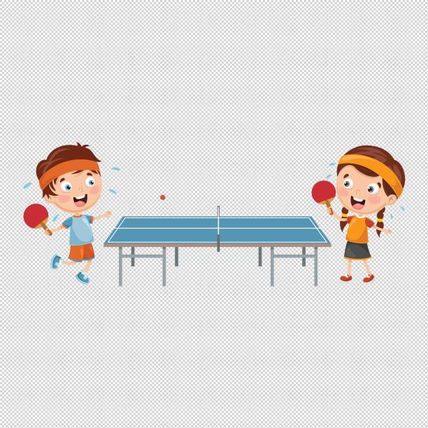 小孩在打乒乓球图片下载