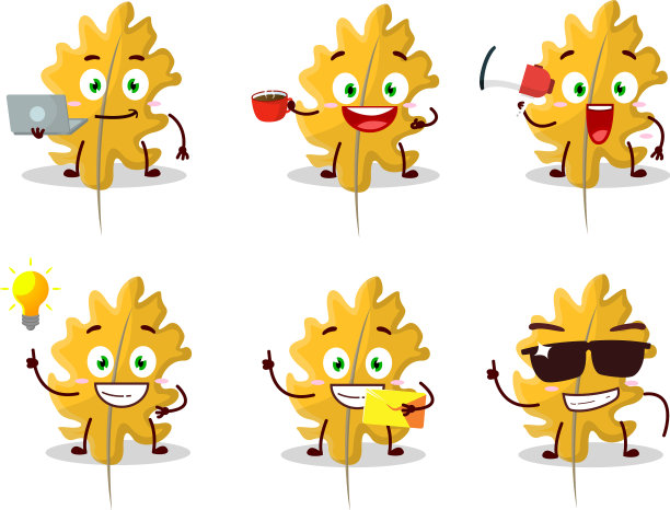 橡树黄叶天使卡通人物用图片下载