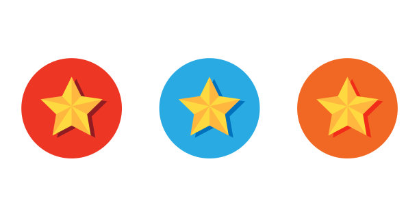 矢量插图集的明星图标图片下载