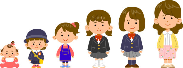 女孩从婴儿到大学生的成长过程图片下载