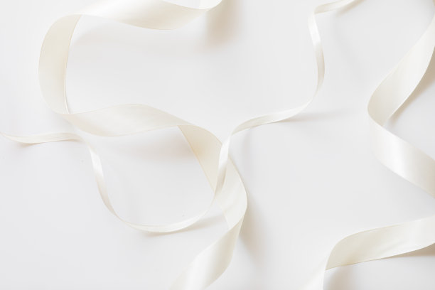 灰色文字位置的白丝带-图像图片下载