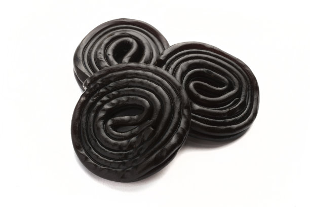 甘草车轮糖果孤立的白色背景图片下载