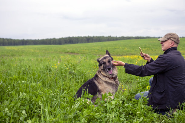 男人和狗图片下载