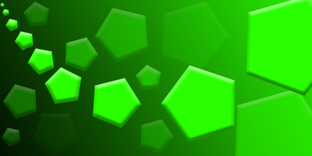 绿色背景或背景设计与五角大楼形状图片下载