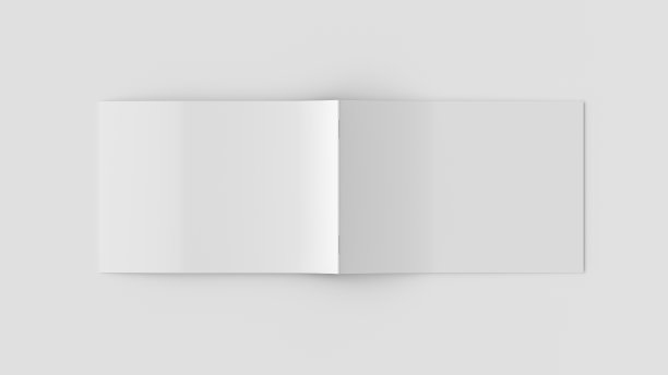 水平小册子或小册子模拟白色的背景。图片下载