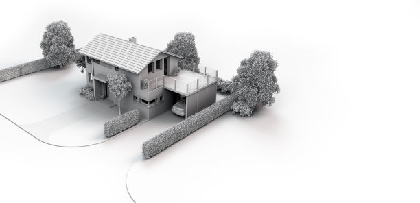 现代白宫鸟瞰图外部插图图片下载