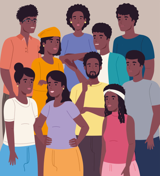 和非洲裔美国人见面图片下载