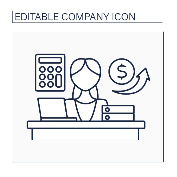 会计部门线图标图片下载