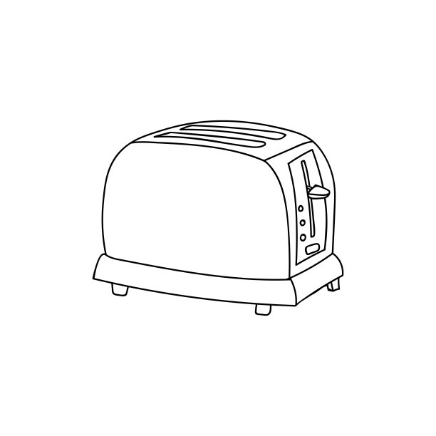 手绘的烤面包机插图在矢量。涂鸦烤面包机插图在矢量。烤面包机图标。图片下载