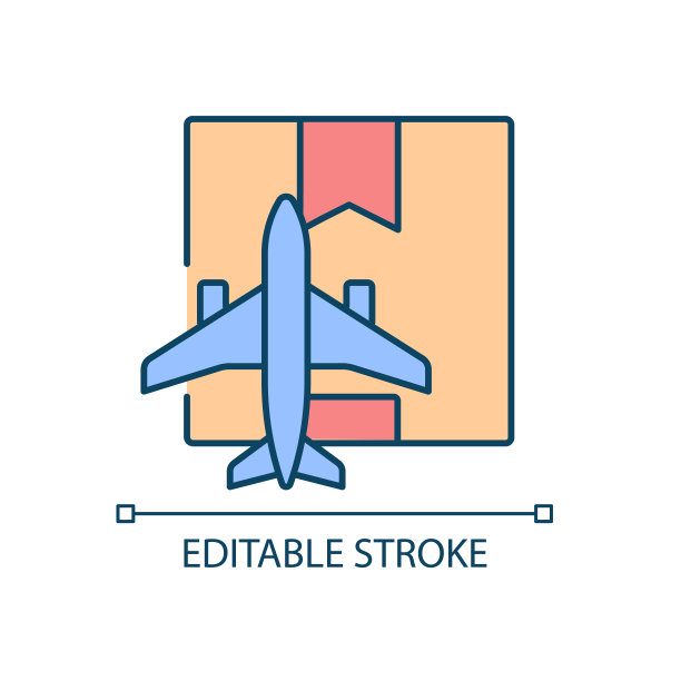 全球空运服务RGB彩色图标图片下载