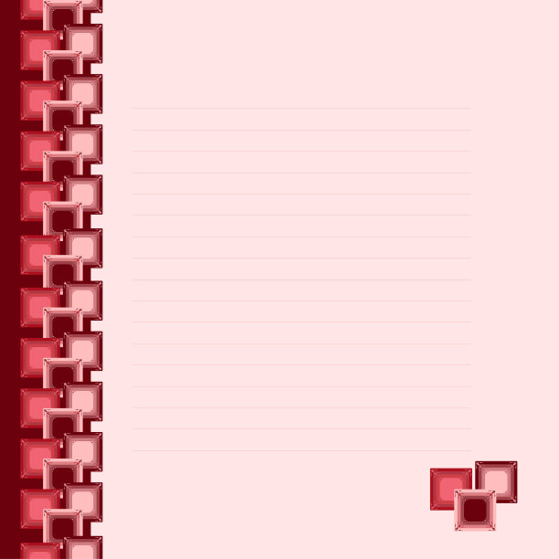 用节日色彩的框架和空白线条写信件，表面写文件的空白纸图片下载