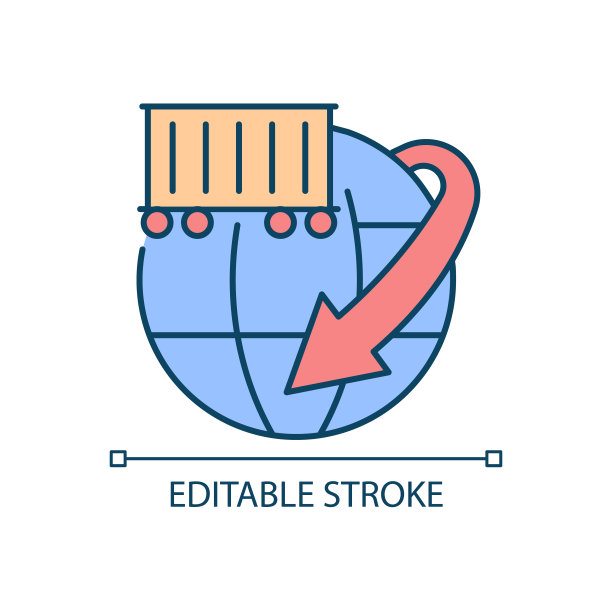 全球货运集装箱航运业务RGB彩色图标图片下载