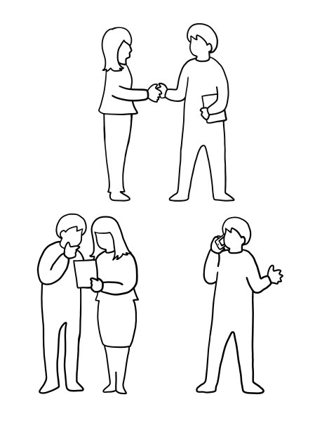 商业插图的线描图片下载