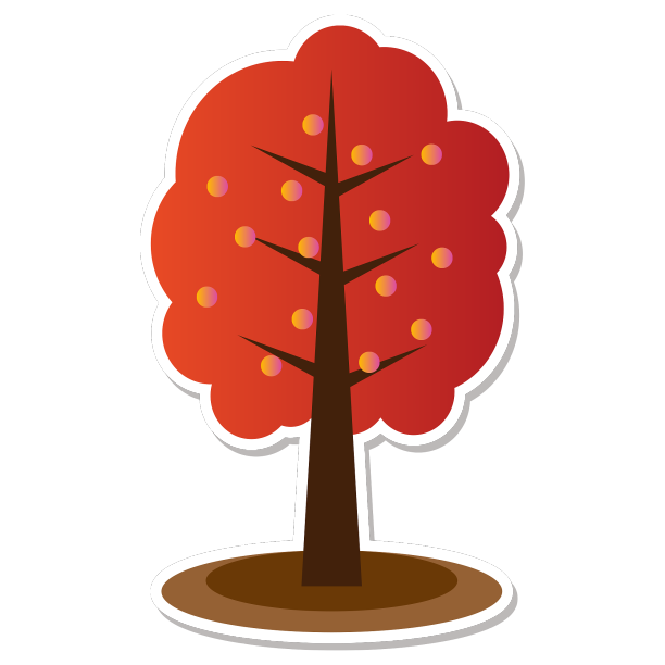 红色小果树元素7图片下载