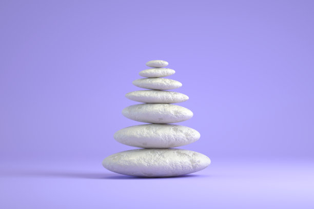 平衡石，团队合作，丁香背景图片下载