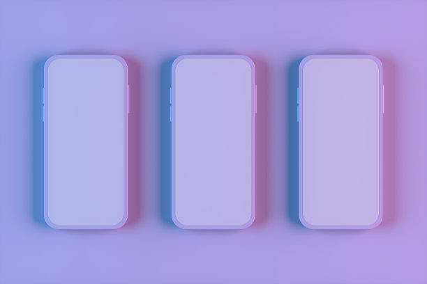 智能手机移动应用程序演示模型霓虹灯图片下载