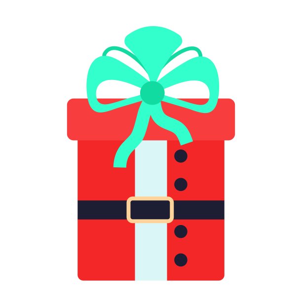 礼品盒与圣诞老人装装饰和鞠躬。图片下载