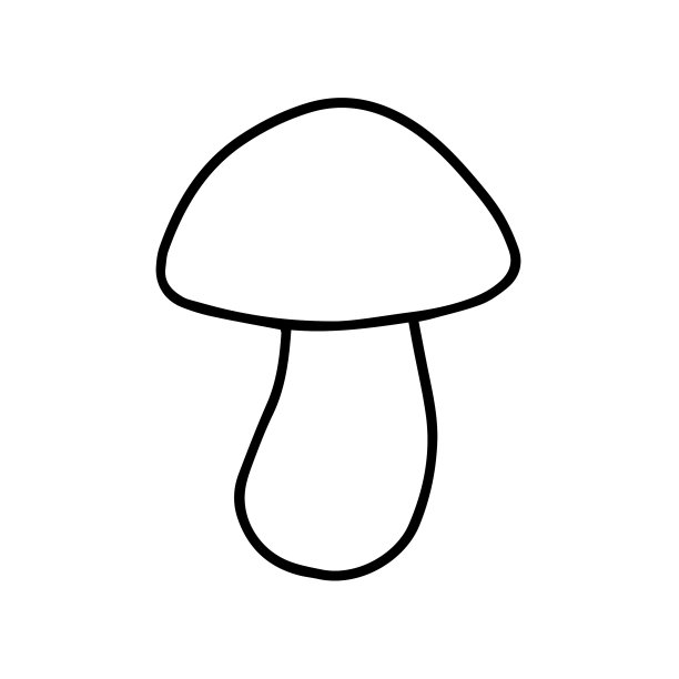 小蘑菇简单可爱矢量涂鸦秋天插图的卡通风格图片下载