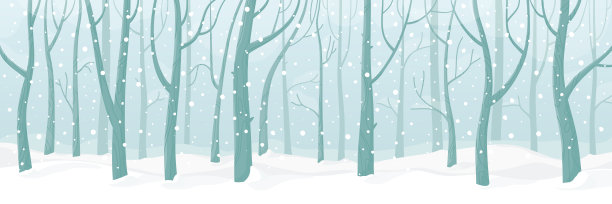 森林水平背景。矢量插图在卡通风格。图片下载