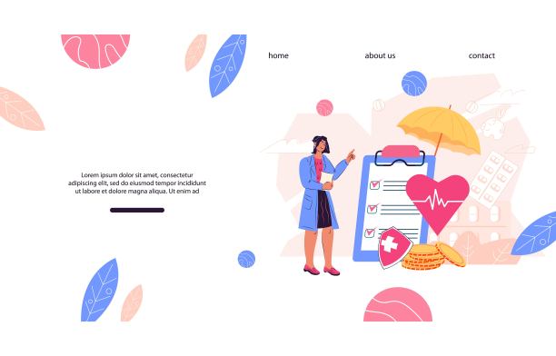 药店和药店网站横幅界面，平面矢量。图片下载