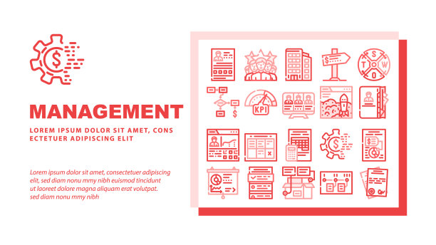 企业管理企业着陆头向量图片下载