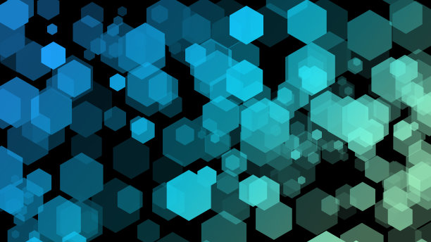 六边形图案背景的抽象渐变颜色。图片下载