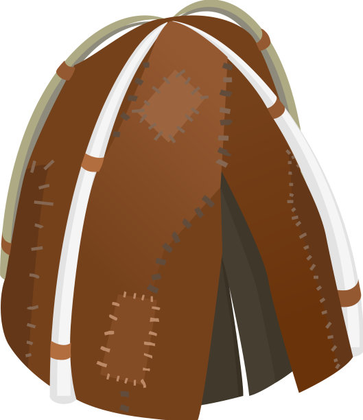 穴居人等距帐篷组成图片下载