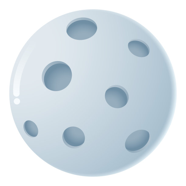 插图卡通月亮，孤立在白色背景上图片下载