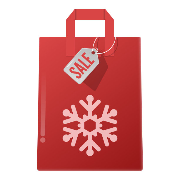 插图卡通纸袋，孤立在白色背景上图片下载