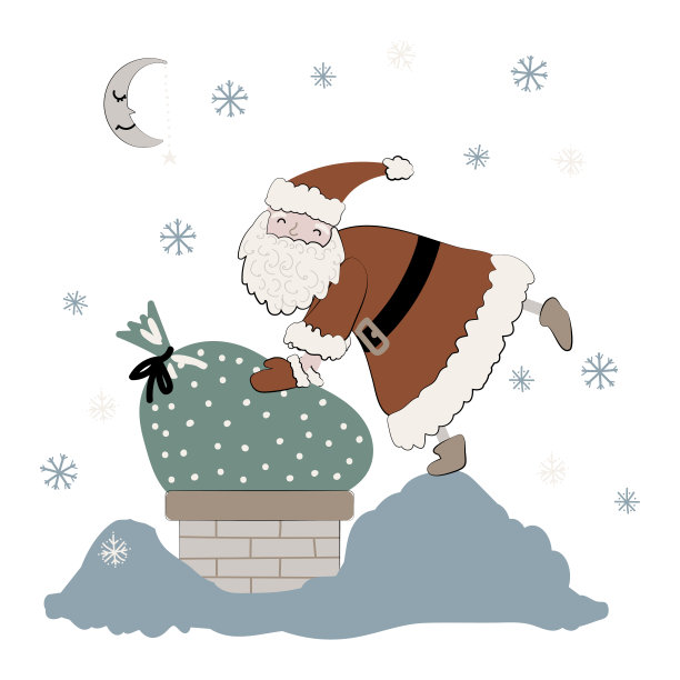 与圣诞老人的卡片图片下载