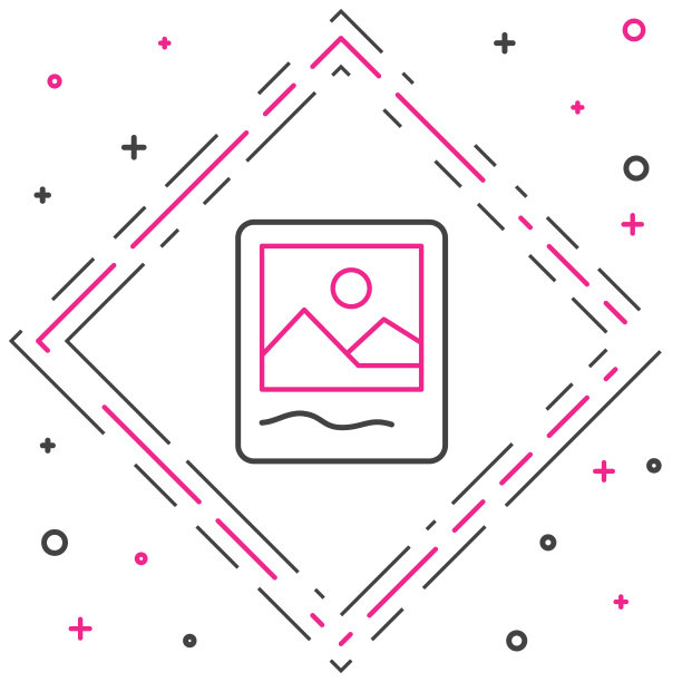 线照片框图标孤立在白色背景图片下载