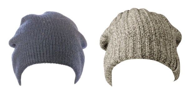 针织帽，白色背景，蓝色帽子图片下载