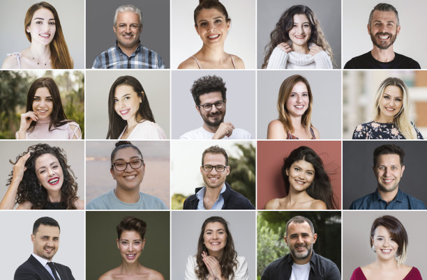 各种面带微笑的真人头像图片下载