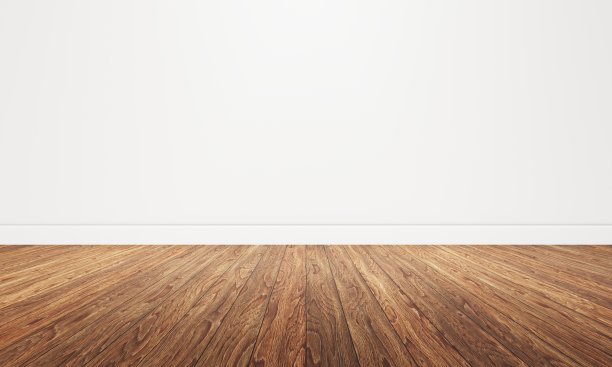 棕色木地板或桌面背景的空房间。桌面为广告和文案空间。建筑和室内概念。3 d演示呈现图片下载